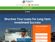 Tablet Screenshot of mortgagecorp.com.au